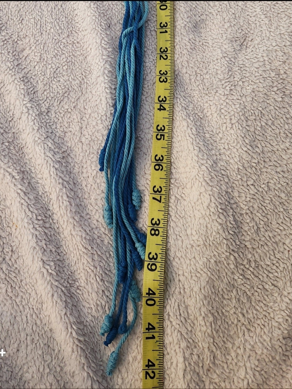 NEW! Handmade Blue & Teal Macrame Plant Hanger - Picture 6 of 6
